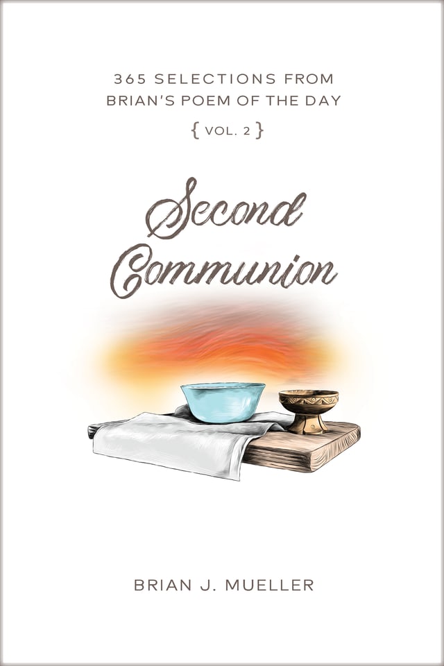 Cover of Second Communion showing two bowls on a wooden surface against soft orange and yellow hues